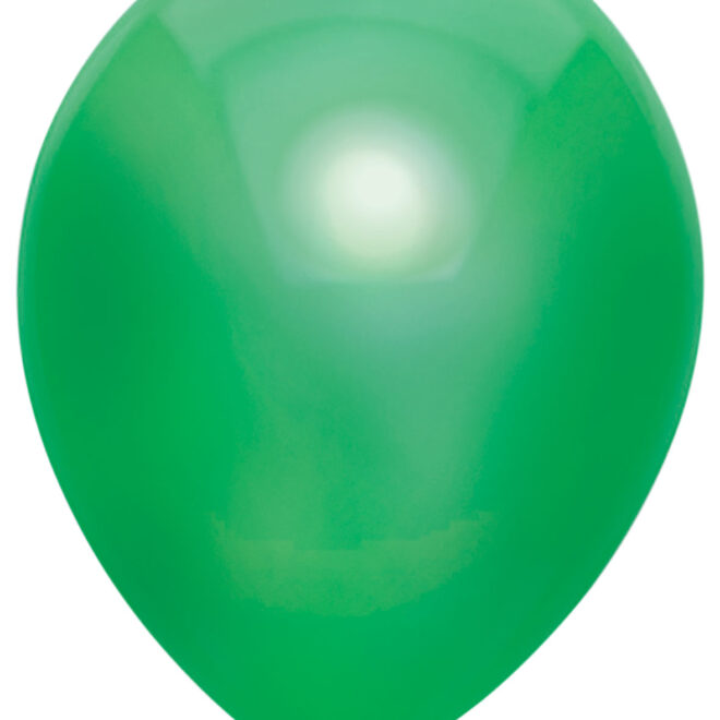 latex Ballonnen Metallic Donker groen, 30cm - 10 stuks