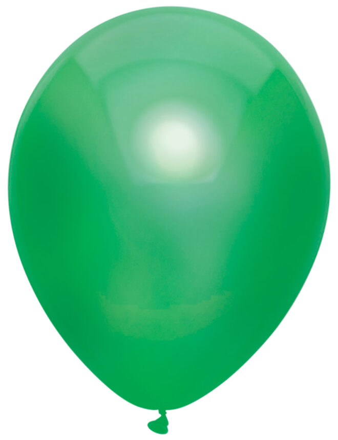 latex Ballonnen Metallic Donker groen, 30cm - 10 stuks