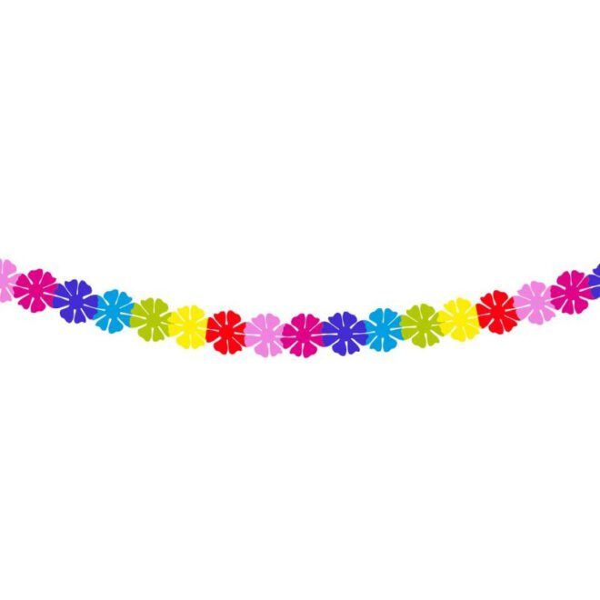 Mini-bloemenslinger met felle kleuren