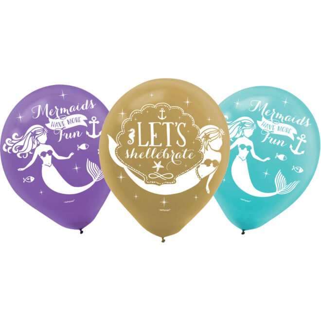Mermaid Wishes ballonnen - 6 stuks