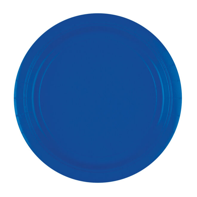 Papieren bord 23 cm donker blauw