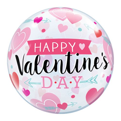 Bubble ballon Happy Valentine's Day (56cm)