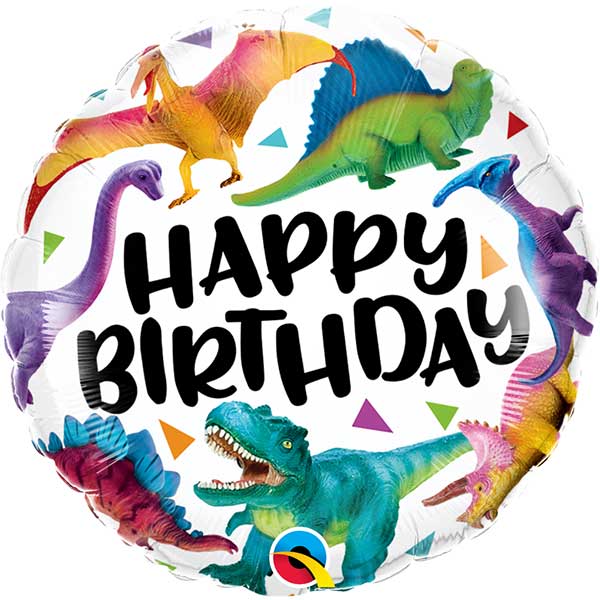 Folieballon Happy Birthday Dino
