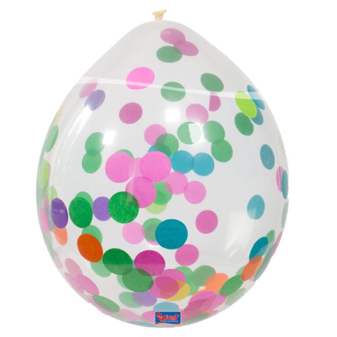 Ballonnen met confetti (4st.) - Vrolijke kleuren