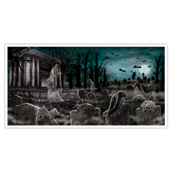 Halloween begraafplaats poster (165x84cm)