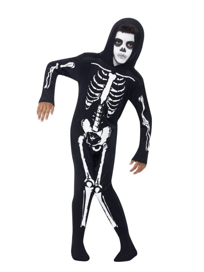 Skelet kinder kostuum