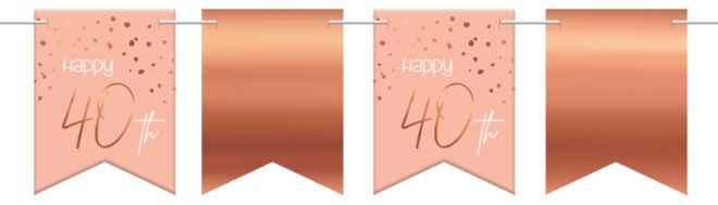 Elegant Lush Blush vlaggenlijn (6m) - 40 jaar
