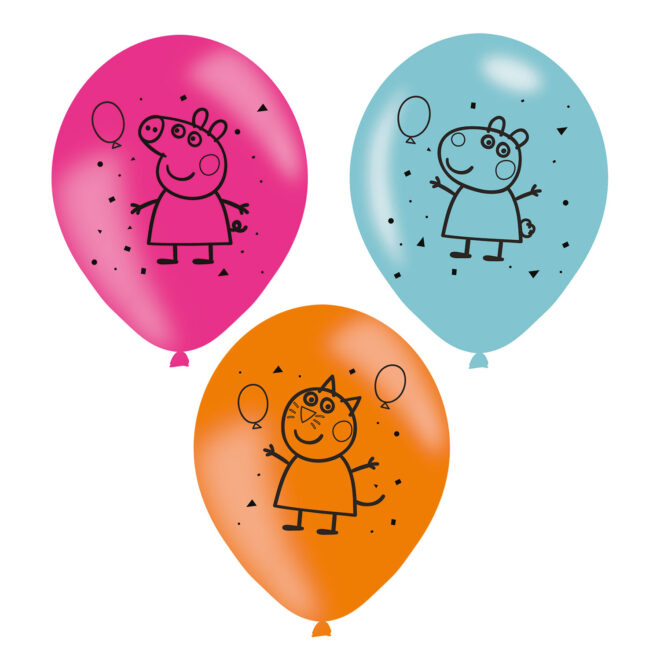 Peppa Pig latex ballonnen (27,5cm) - 6 stuks