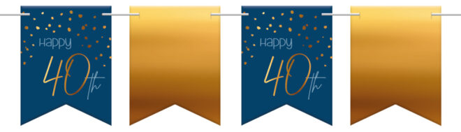 Elegant True Blue vlaggenlijn (6m) - 40 jaar
