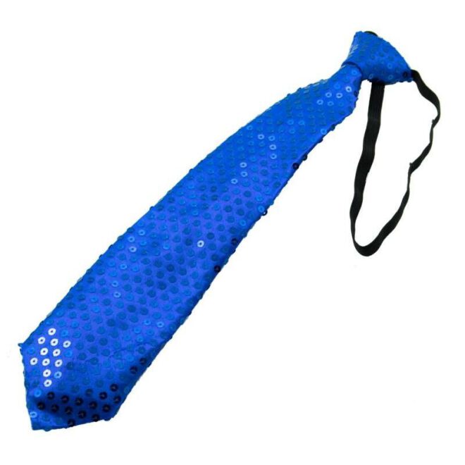 Metallic blauwe stropdas met LED-verlichting