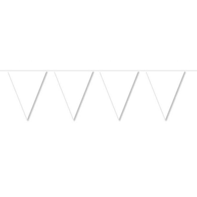 Witte vlaggenlijn (10 meter, brandvertragend)