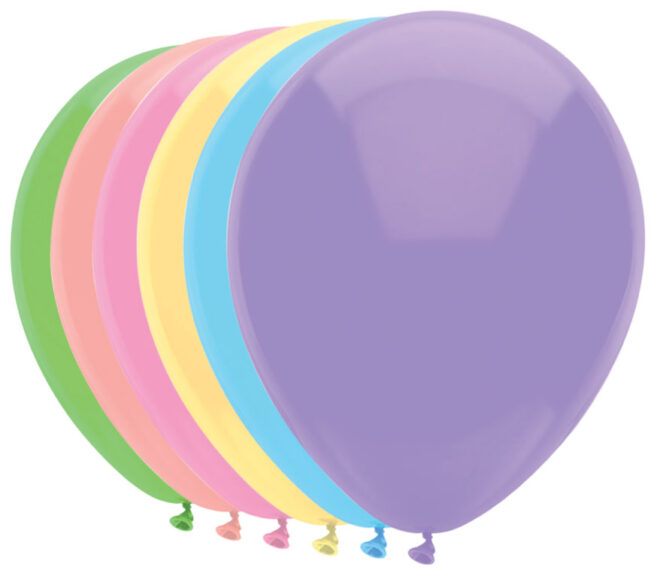 Latex ballonnen Pastelkleuren, 30cm - 100 stuks