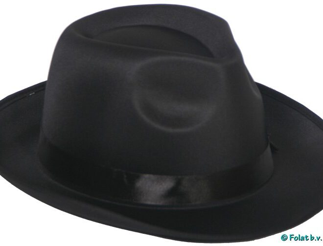 Gangster hoed - Zwart