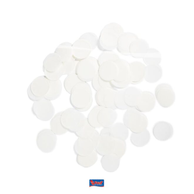 Confetti groot rond (14g) - wit