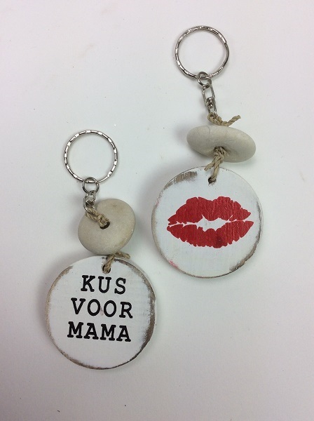 Sleutelhanger "kus voor mama"