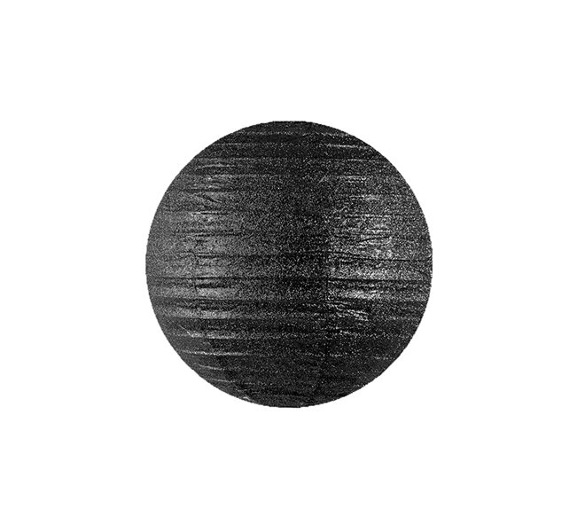 Papieren lampion (25cm) - Zwart
