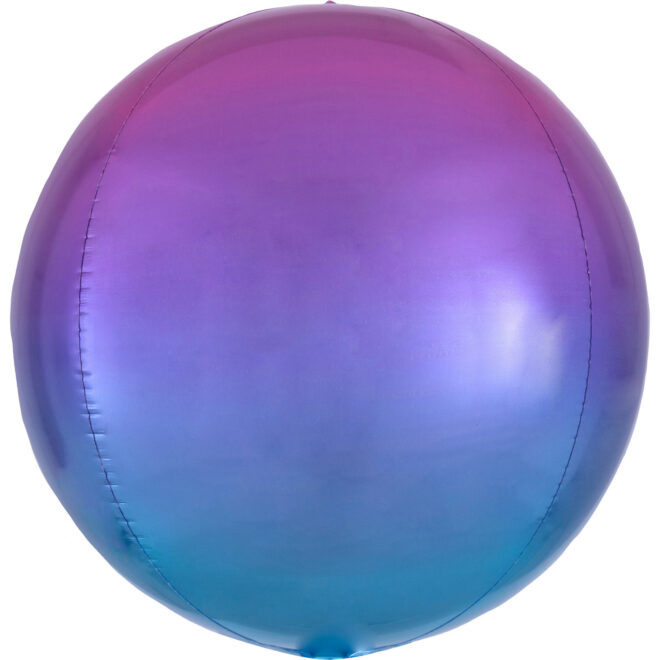 Orbz ombré ballon (38x40cm) - Roze/Blauw