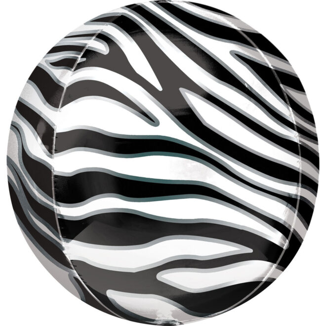 Orbz ballon (38x40cm) - Zebra print