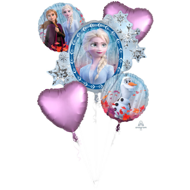 Frozen 2 ballonnen boeket - 5 stuks