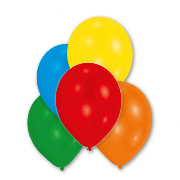 Latex ballonnen metallic vrolijke kleuren (28cm) - 10 stuks