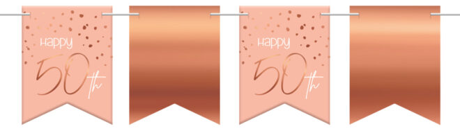 Elegant Lush Blush vlaggenlijn (60) - 50 jaar