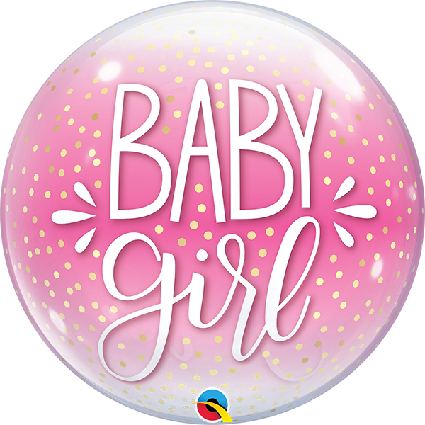 Bubble ballon baby girl - geboorte meisje