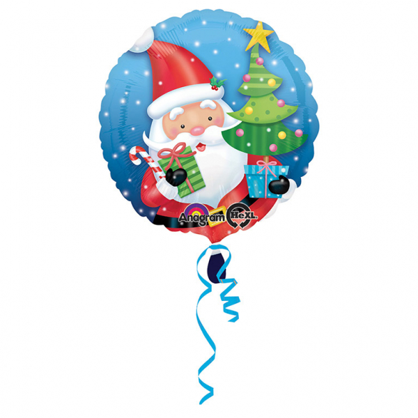 Kerstman met Kerstboom folieballon (45cm)