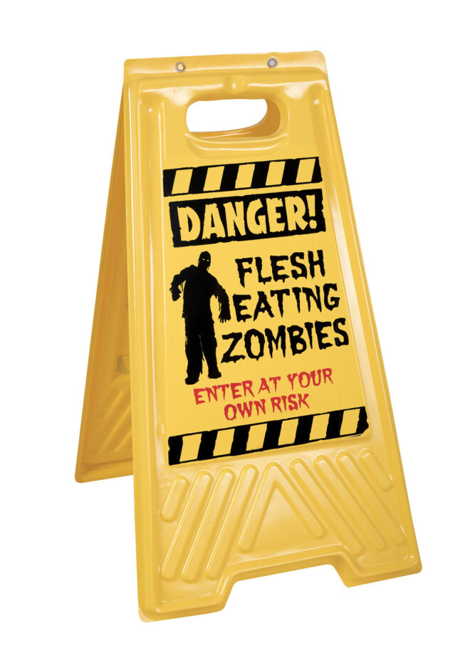 Waarschuwings bord voor zombies Zombie Warning sign