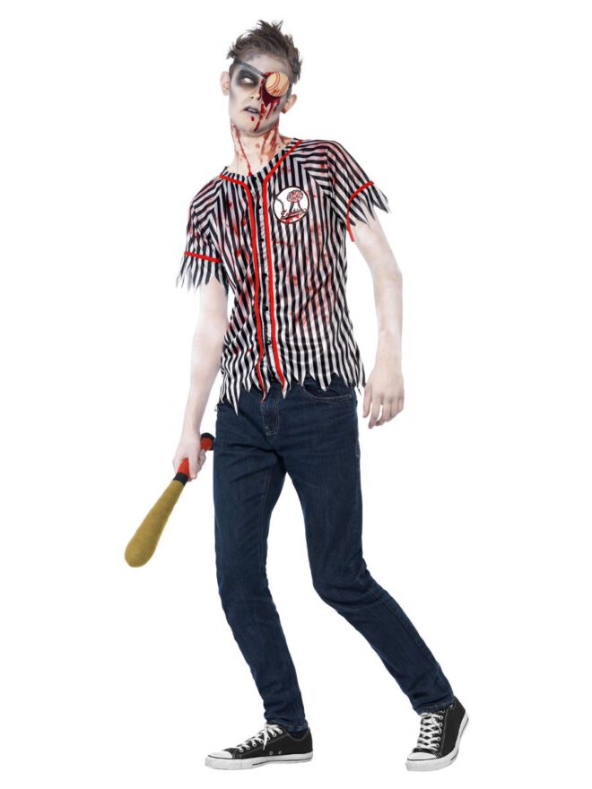 Zomie Baseball Speler Halloween kostuum