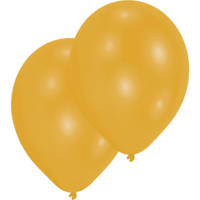 Latex ballonnen metallic goud (28cm) - 25 stuks