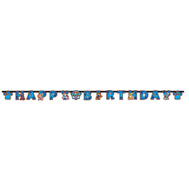 Paw Patrol letterslinger 'Happy Birthday' (180cm)