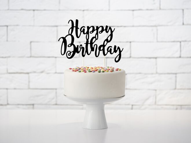 Cake topper "Happy Birthday"