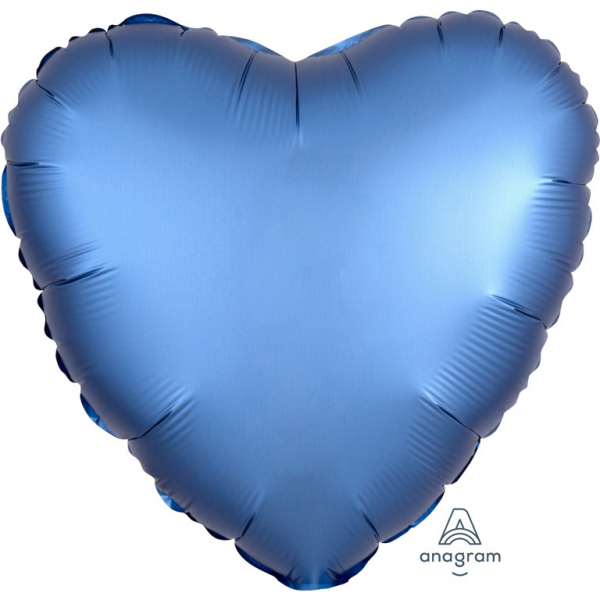 Folie ballon Satin Luxe (43cm) - Hart Blauw