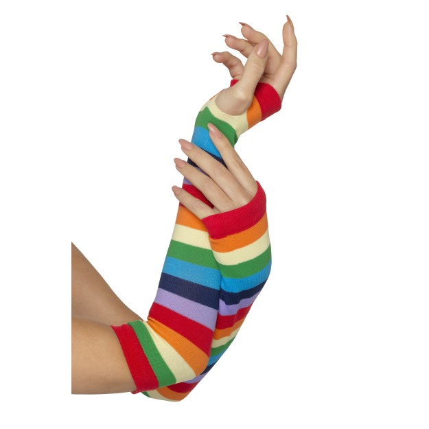 Vingerloze Handschoenen in regenboog kleuren