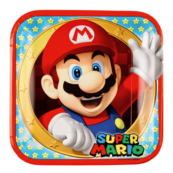 Super Mario borden (23cm) - 8 stuks