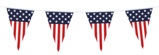 Amerikaanse Vlaggenlijn 6 meter, puntvlaggetjes