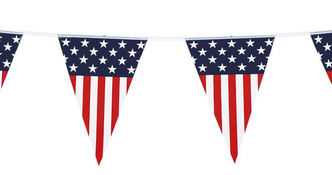 Amerikaanse Vlaggenlijn 6 meter, puntvlaggetjes