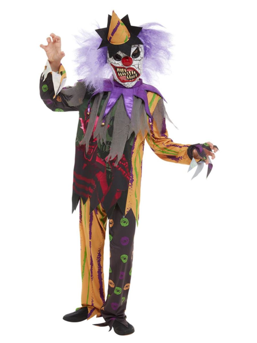 Enge clown kostuum gekleurd Feesthuis