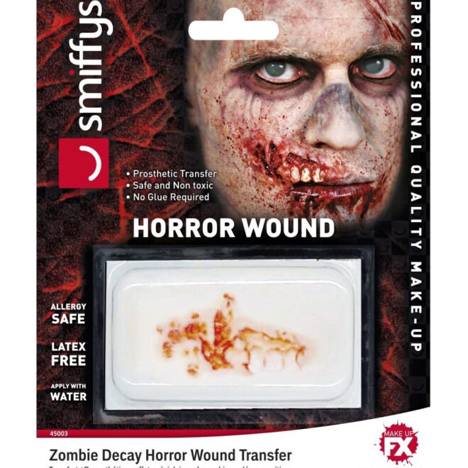 Horror applicatie, zombie gebit Horror wound transfer, zombie decay