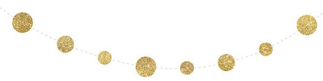 Gouden confetti cirkel slinger (4m)