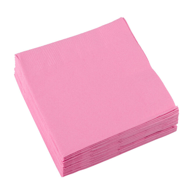 Servetten licht roze 25 cm Beverage napkins new pink