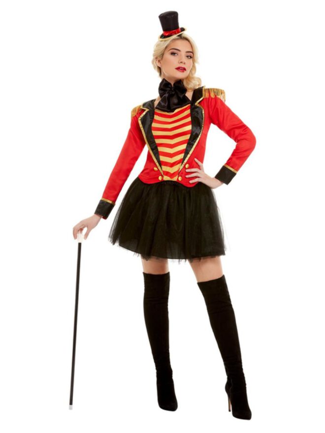 Deluxe Ringmaster Lady Costume, Red