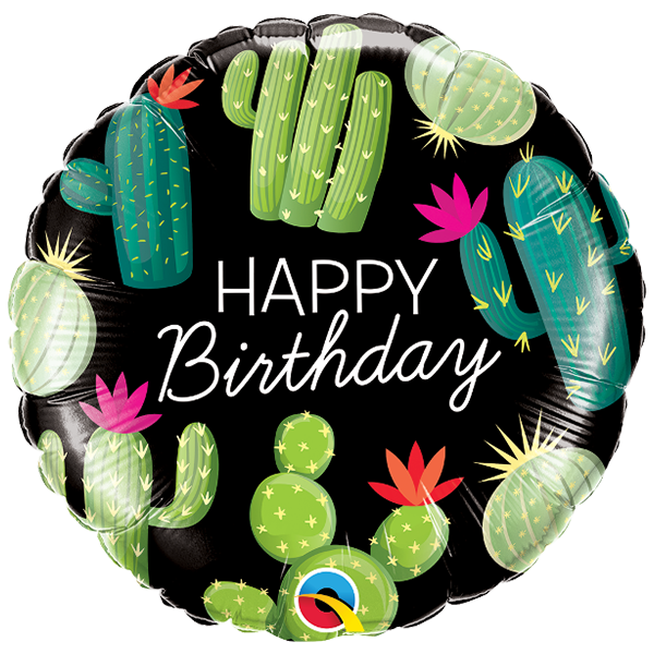 Folieballon birthday cactus