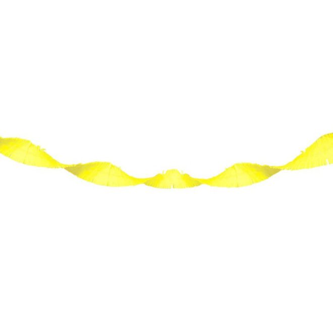 Neon-gele draaiguirlande slinger van crepe papier (18 meter lang)