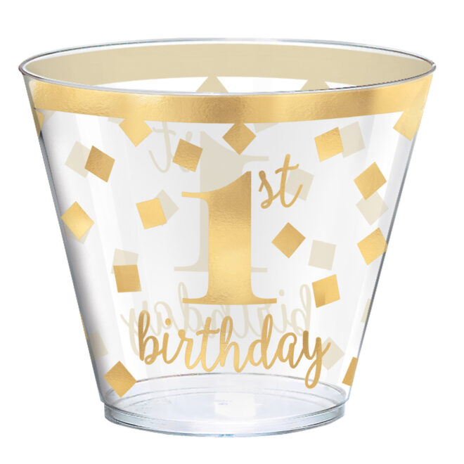 1ste verjaardag bekers - 30 stuks (1st birthday plastic cups)