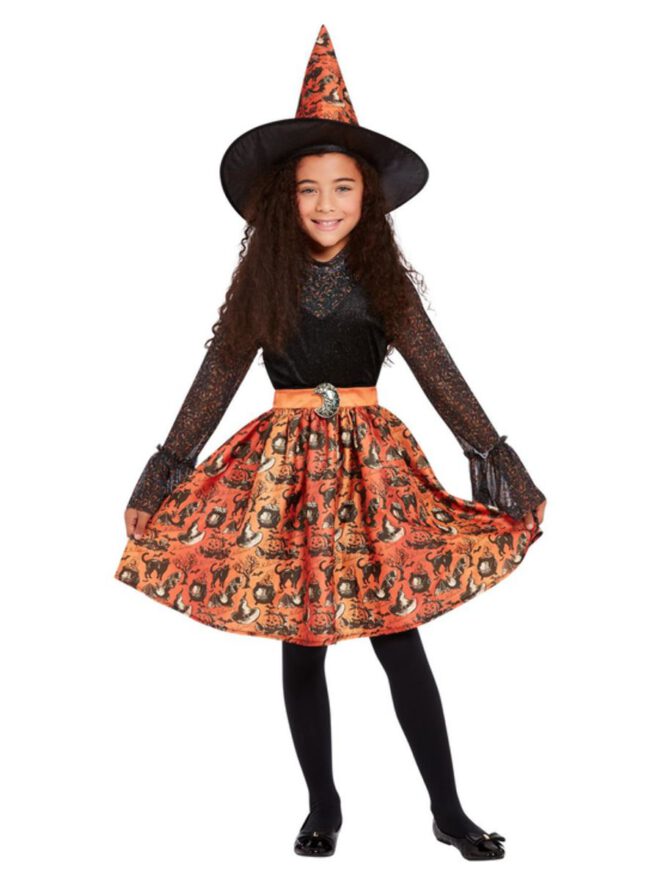 Vintage witch costume girl