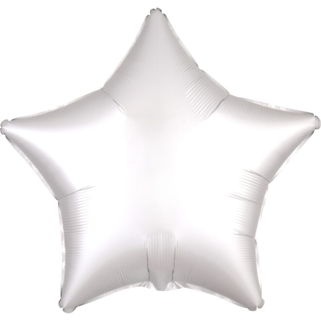 Folie ballon Satin Luxe (43cm) - Ster Wit