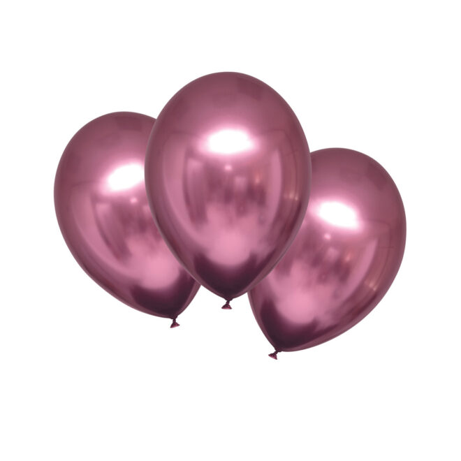 Latex ballonnen chrome mauve (licht roze - 28cm) - 6 stuks