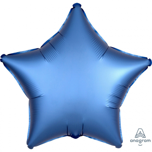 Folie Ballon Satin Luxe (43cm) - Ster Blauw