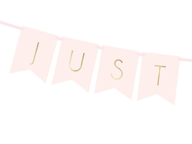 Banner roze "Just Married"
